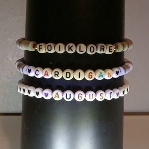 3 preppy taylor swift folklore bracelets!